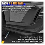 2PCS Universal Car Rear Bumper Lip Splitter Canard Diffuser - Side Fin Fenders Skirt Protector Exterior Decoration Trim for Car (Black)