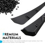 Teybouk 2 PCS Car Fender Side Vents, ABS Front Spoiler Sticker, Stylish Sporty Vehicle Side Wing Fender Modifications Decoration, Universal Car Exterior Accessories (Black)