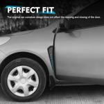 Teybouk 2 PCS Car Fender Side Vents, ABS Front Spoiler Sticker, Stylish Sporty Vehicle Side Wing Fender Modifications Decoration, Universal Car Exterior Accessories (Black)