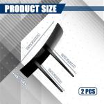 HEVLE 2PCS Universal Car Spoiler Canards Kit, Front Bumper Splitter Fins, Fender Side Vents Stickers, Auto Body Hood Side Wing Decor Strip Exterior Accessories (Black)