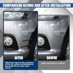 HEVLE 2PCS Universal Car Spoiler Canards Kit, Front Bumper Splitter Fins, Fender Side Vents Stickers, Auto Body Hood Side Wing Decor Strip Exterior Accessories (Black)