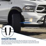 HEVLE 2PCS Universal Car Spoiler Canards Kit, Front Bumper Splitter Fins, Fender Side Vents Stickers, Auto Body Hood Side Wing Decor Strip Exterior Accessories (Black)