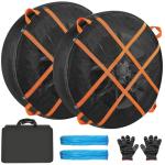 Orceed Snow Socks for Tires, Universal Fit for Cars Trucks SUVs, Winter Anti-Slip Traction Tire Socks for Snow & Ice Roads, Easy Install Reusable Automotive Tire Snow Socks, J04