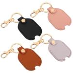 Tucnoeu 4 Pcs Leather Car Key Sleeves, Car Key Fob Cover, Replacement Leather Protector Auto House Covers for Cars Keys, Broken Keys Protector