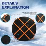 Orceed Snow Socks for Tires, Universal Fit for Cars Trucks SUVs, Winter Anti-Slip Traction Tire Socks for Snow & Ice Roads, Easy Install Reusable Automotive Tire Snow Socks, J04