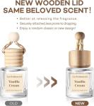 C Classy Hanging Car Air Freshener 2 Pack, Vanilla Cream Essential Oil Diffuser, Long-Lasting Fragrance, Cute Glass Bottle Car Accessories for Women & Men, Made in USA