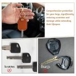 Tucnoeu 4 Pcs Leather Car Key Sleeves, Car Key Fob Cover, Replacement Leather Protector Auto House Covers for Cars Keys, Broken Keys Protector