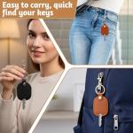 Tucnoeu 4 Pcs Leather Car Key Sleeves, Car Key Fob Cover, Replacement Leather Protector Auto House Covers for Cars Keys, Broken Keys Protector