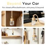 C Classy Hanging Car Air Freshener 2 Pack, Vanilla Cream Essential Oil Diffuser, Long-Lasting Fragrance, Cute Glass Bottle Car Accessories for Women & Men, Made in USA