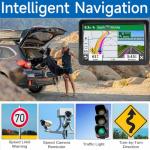 GPS Navigator for Car Truck RV, Latest 2026 Map(Free Lifetime Updates) 9 inch Touch Screen Car GPS, Support Voice Turn Direction Guidance/Speed and Red Light Warning/Custom Truck Routing