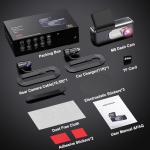 4K Dash Cam Front and Rear,with 64GB Card,Built in 5.8GHz WiFi & GPS Car Camera,Super Night Vision,Advanced Driver Assistance System,3.2'IPS Screen,24H Parking Mode,Time-Lapse,Loop Recording