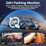 4K Dash Cam Front and Rear,with 64GB Card,Built in 5.8GHz WiFi & GPS Car Camera,Super Night Vision,Advanced Driver Assistance System,3.2'IPS Screen,24H Parking Mode,Time-Lapse,Loop Recording