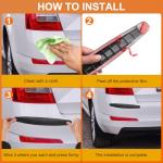 HARFINGTON 8pcs Car Bumper Guard Strip Anti-Collision Anti-Scratch Bumper Protector Trim Universal Front and Rear Bumper Guard for Cars SUV Pickup Truck, Black