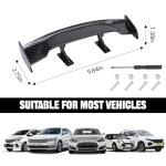 Hbxdeco Car Mini Spoiler Wing, 9.8 Inch Carbon Fiber Automotive Mini Rear Tail Wing, Vehicle Decorative Spoiler, No Drill Tiny Trunk Tail Wings, Universal Exterior Decor Car Accessories (Carbon Fiber)