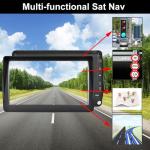 GPS Navigator for Car, Latest 2026 Map 7-Inch HD Display 16GB 256MB Satellite Navigation System with Sun Visor, Smart Real Voice GPS Guidance, Provides Lifetime Live Map Updates