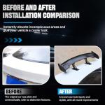 Hbxdeco Car Mini Spoiler Wing, 9.8 Inch Carbon Fiber Automotive Mini Rear Tail Wing, Vehicle Decorative Spoiler, No Drill Tiny Trunk Tail Wings, Universal Exterior Decor Car Accessories (Carbon Fiber)