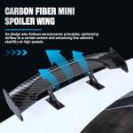 Hbxdeco Car Mini Spoiler Wing, 9.8 Inch Carbon Fiber Automotive Mini Rear Tail Wing, Vehicle Decorative Spoiler, No Drill Tiny Trunk Tail Wings, Universal Exterior Decor Car Accessories (Carbon Fiber)