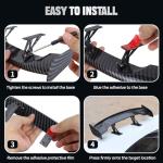 Hbxdeco Car Mini Spoiler Wing, 9.8 Inch Carbon Fiber Automotive Mini Rear Tail Wing, Vehicle Decorative Spoiler, No Drill Tiny Trunk Tail Wings, Universal Exterior Decor Car Accessories (Carbon Fiber)