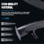 Hbxdeco Car Mini Spoiler Wing, 9.8 Inch Carbon Fiber Automotive Mini Rear Tail Wing, Vehicle Decorative Spoiler, No Drill Tiny Trunk Tail Wings, Universal Exterior Decor Car Accessories (Carbon Fiber)