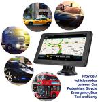 GPS Navigator for Car, Latest 2026 Map 7-Inch HD Display 16GB 256MB Satellite Navigation System with Sun Visor, Smart Real Voice GPS Guidance, Provides Lifetime Live Map Updates