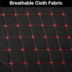YGL Breathble Car Seat Covers Full Set, Washable Seat Covers for Cars, Premium Cloth Car Seat Protectors, Interior Covers for Cars, Sedan Van Truck SUV(Black/Red)