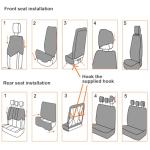 TNAIYH Car Seat Cover Full Set, Fashion Soft Sponge Vehicle Front and Rear Split Bench with Removable Headrest Cover, Breathable Auto Seat Protector, Universal for Truck SUV Sedan (Red/Black)