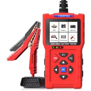 TopDiag T300PRO OBD2 Scanner Diagnostic Tool & 12V/24V Battery Tester, Automotive Scan Tool for Check Engine Light, Live Data, Car Code Reader and Car Battery Health Analyzer