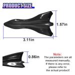 DEAELF 10PCS Car Diffuser Shark Fin Kit, Universal Waterproof Self-Adhesive Auto Air Vortex Generator Decoration, Fashionable Vehicle Exterior Spoiler Roof Wing Accessories for Most Cars (Black)