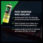 3D POXY Montan Wax Sealant – Long Lasting Hybrid Car Wax for High Gloss Finish & Paint Protection | Non-Staining Formula | Easy to Apply | Made in USA | 16 oz