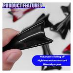DEAELF 10PCS Car Diffuser Shark Fin Kit, Universal Waterproof Self-Adhesive Auto Air Vortex Generator Decoration, Fashionable Vehicle Exterior Spoiler Roof Wing Accessories for Most Cars (Black)