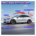 DEAELF 10PCS Car Diffuser Shark Fin Kit, Universal Waterproof Self-Adhesive Auto Air Vortex Generator Decoration, Fashionable Vehicle Exterior Spoiler Roof Wing Accessories for Most Cars (Black)