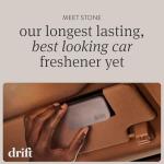 Drift Car Air Freshener - Stone Fragrance - Automotive Odor Eliminator - Long Lasting Scent - Scent Refill - Coconut & Pistachio Starter Kit