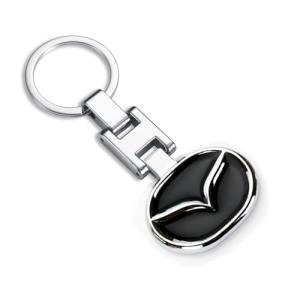 ARKOSKNIGHT Creative Car Logo Keychain for Car 3D Chrome Metal Alloy Key Chain Gifts for Women and Men Keyring Universal Size(Mazzda)
