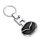 ARKOSKNIGHT Creative Car Logo Keychain for Car 3D Chrome Metal Alloy Key Chain Gifts for Women and Men Keyring Universal Size(Mazzda)