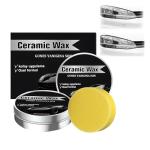 2PCS Titanium Ceramic Wax Cream, Strong Protection Car Coating Polishing Wax, Auto Car Scratch Repair Remover Paste, Polish Vehicle Paint Care, Lasting Protection Mild Formula Polish With Sponge
