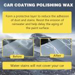 2PCS Titanium Ceramic Wax Cream, Strong Protection Car Coating Polishing Wax, Auto Car Scratch Repair Remover Paste, Polish Vehicle Paint Care, Lasting Protection Mild Formula Polish With Sponge