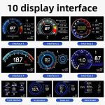 MH Head Up Display for Car, OBD2+GPS Dual System, OBD2 Gauge Display, GPS Speedometer, Tachometer, Water Temp, Volt, Overspeed Alarm Fault Diagnosis