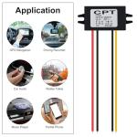 AITRIP 2PCS DC 12V to 5V 3A 15W Buck Converter Module,Reduced Voltage Regulator Car Power Converter Output Power Adapter, Wire Interface