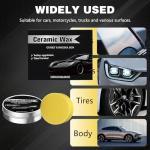 2PCS Titanium Ceramic Wax Cream, Strong Protection Car Coating Polishing Wax, Auto Car Scratch Repair Remover Paste, Polish Vehicle Paint Care, Lasting Protection Mild Formula Polish With Sponge