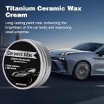 2PCS Titanium Ceramic Wax Cream, Strong Protection Car Coating Polishing Wax, Auto Car Scratch Repair Remover Paste, Polish Vehicle Paint Care, Lasting Protection Mild Formula Polish With Sponge