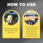 2PCS Titanium Ceramic Wax Cream, Strong Protection Car Coating Polishing Wax, Auto Car Scratch Repair Remover Paste, Polish Vehicle Paint Care, Lasting Protection Mild Formula Polish With Sponge