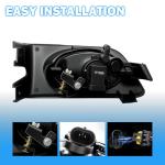 Fog Lights Assembly Compatible With 2001 2002 2003 Honad Civic 2DR/4DR Front Bumper Fog lights with Switch and Wiring Harness- 1 Pair