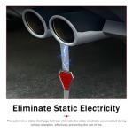 Hugwits Car Anti Static Strip, Triangle Reflective Warning Electrostatic Belt Strap, 17.91" Metal Adjustable Grounding Strip, Universal for Most Cars, SUVs, Trucks (Multicolored)