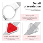 Hugwits Car Anti Static Strip, Triangle Reflective Warning Electrostatic Belt Strap, 17.91" Metal Adjustable Grounding Strip, Universal for Most Cars, SUVs, Trucks (Multicolored)