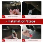 Hugwits Car Anti Static Strip, Triangle Reflective Warning Electrostatic Belt Strap, 17.91" Metal Adjustable Grounding Strip, Universal for Most Cars, SUVs, Trucks (Multicolored)