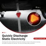 Hugwits Car Anti Static Strip, Triangle Reflective Warning Electrostatic Belt Strap, 17.91" Metal Adjustable Grounding Strip, Universal for Most Cars, SUVs, Trucks (Multicolored)