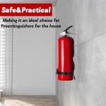 2 Pack Fire Extinguisher Brackets, 2.5 LB Fire Extinguisher Wall Mount Bracket, Metal Heavy Duty Fire Extinguishers Holder for Home, Car, RV, Truck, Mini Fire Extinguishers (Non-Universal)