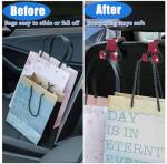 MTGOCHA Bling Car Purse Hooks 2Pcs, Durable Car Headrest Hook, Holds 44Lbs, Double-Hooks, Wide-Opening, Rhinestone Automobile Purse Hangers Holder, Bling Car Accessories for Women, Red