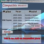 NEESPOC Rear Window Roof Spoiler Visor Wing Compatible with Toyota Corolla Sedan L/LE/SE/XLE/XSE 2020 2021 2022 2023 2024 2025 2026 Top Wing Lip Accessories (Glossy Black)