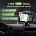 GPS Navigator for Car, Small Size for Limited Cab, 2026 Offline Map with Free Updates Lifetime, 5-inch Touchscreen, Satallete Navigation, Voice Guidance, Speed & Traffic Alerts, Custom Car Routing